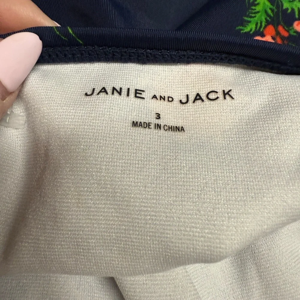 Janie and Jack Navy Floral Swimsuit